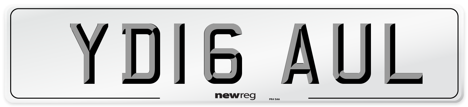 YD16 AUL Number Plate from New Reg